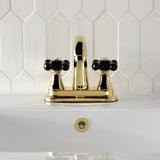 Duchess Double-Handle 3-Hole Deck Mount 4-Inch Centerset Bathroom Faucet with Brass Pop-Up