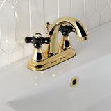 Duchess Double-Handle 3-Hole Deck Mount 4-Inch Centerset Bathroom Faucet with Brass Pop-Up