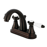 Bel-Air Double-Handle 3-Hole Deck Mount 4-Inch Centerset Bathroom Faucet with Brass Pop-Up