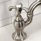 French Country Two-Handle 3-Hole Deck Mount Bridge Kitchen Faucet with Brass Side Sprayer