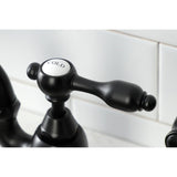 Tudor Two-Handle 3-Hole Deck Mount Bridge Kitchen Faucet with Brass Side Sprayer