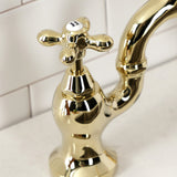 English Country Two-Handle 3-Hole Deck Mount Bridge Kitchen Faucet with Brass Side Sprayer