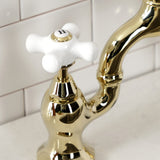 English Country Two-Handle 3-Hole Deck Mount Bridge Kitchen Faucet with Brass Side Sprayer