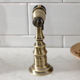 English Country Two-Handle 3-Hole Deck Mount Bridge Kitchen Faucet with Brass Side Sprayer