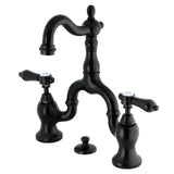 Heirloom Two-Handle 3-Hole Deck Mount Bridge Bathroom Faucet with Brass Pop-Up