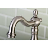 English Country Two-Handle 3-Hole Deck Mount Bridge Bathroom Faucet with Brass Pop-Up