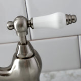 English Country Two-Handle 3-Hole Deck Mount Bridge Bathroom Faucet with Brass Pop-Up