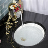 English Country Two-Handle 3-Hole Deck Mount Bridge Bathroom Faucet with Brass Pop-Up