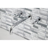 Whitaker Two-Handle 3-Hole Wall Mount Roman Tub Faucet