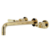 Whitaker Two-Handle 3-Hole Wall Mount Roman Tub Faucet