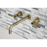 Whitaker Two-Handle 3-Hole Wall Mount Roman Tub Faucet