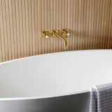 Hamilton Two-Handle 3-Hole Wall Mount Roman Tub Faucet