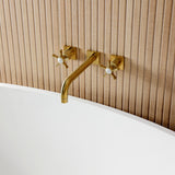 Hamilton Two-Handle 3-Hole Wall Mount Roman Tub Faucet