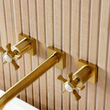 Hamilton Two-Handle 3-Hole Wall Mount Roman Tub Faucet