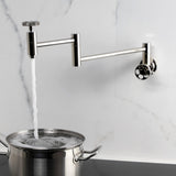 Webb Two-Handle 1-Hole Wall Mount Pot Filler with Knurled Handle