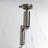 Wendell Two-Handle 1-Hole Wall Mount Pot Filler with Knurled Handle