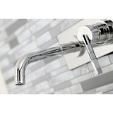 Continental Single-Handle 2-Hole Wall Mount Bathroom Faucet