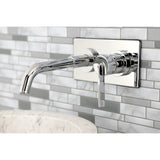 Continental Single-Handle 2-Hole Wall Mount Bathroom Faucet