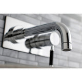 Kaiser Single-Handle 2-Hole Wall Mount Bathroom Faucet