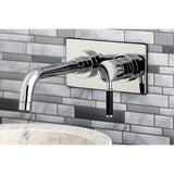 Kaiser Single-Handle 2-Hole Wall Mount Bathroom Faucet