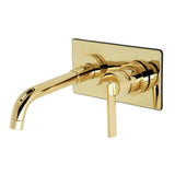 Continental Single-Handle 2-Hole Wall Mount Bathroom Faucet