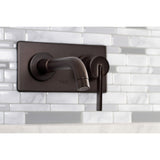 Continental Single-Handle 2-Hole Wall Mount Bathroom Faucet