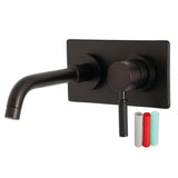 Kaiser Single-Handle 2-Hole Wall Mount Bathroom Faucet