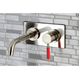 Kaiser Single-Handle 2-Hole Wall Mount Bathroom Faucet