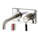 Kaiser Single-Handle 2-Hole Wall Mount Bathroom Faucet