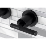 Kaiser Double-Handle 3-Hole Wall Mount Bathroom Faucet