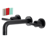 Kaiser Double-Handle 3-Hole Wall Mount Bathroom Faucet