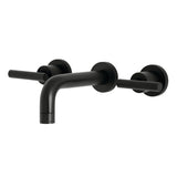 Manhattan Double-Handle 3-Hole Wall Mount Bathroom Faucet