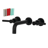 Kaiser Double-Handle 3-Hole Wall Mount Bathroom Faucet