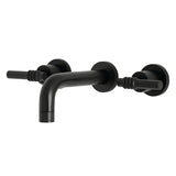 Milano Double-Handle 3-Hole Wall Mount Bathroom Faucet