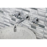 Kaiser Double-Handle 3-Hole Wall Mount Bathroom Faucet