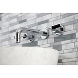 Kaiser Double-Handle 3-Hole Wall Mount Bathroom Faucet