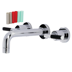 Kaiser Double-Handle 3-Hole Wall Mount Bathroom Faucet