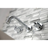 Manhattan Double-Handle 3-Hole Wall Mount Bathroom Faucet