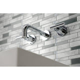 Manhattan Double-Handle 3-Hole Wall Mount Bathroom Faucet