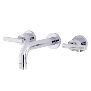 Manhattan Double-Handle 3-Hole Wall Mount Bathroom Faucet