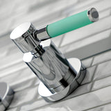 Kaiser Double-Handle 3-Hole Wall Mount Bathroom Faucet