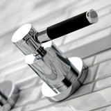 Kaiser Double-Handle 3-Hole Wall Mount Bathroom Faucet