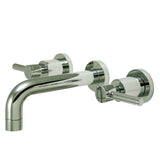 Concord Double-Handle 3-Hole Wall Mount Bathroom Faucet