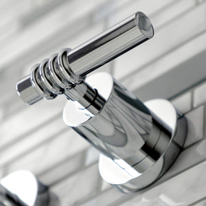 Milano Double-Handle 3-Hole Wall Mount Bathroom Faucet