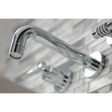 Milano Double-Handle 3-Hole Wall Mount Bathroom Faucet