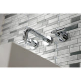 Milano Double-Handle 3-Hole Wall Mount Bathroom Faucet