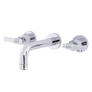 Milano Double-Handle 3-Hole Wall Mount Bathroom Faucet