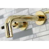 Kaiser Double-Handle 3-Hole Wall Mount Bathroom Faucet