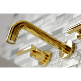 Manhattan Double-Handle 3-Hole Wall Mount Bathroom Faucet