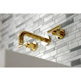 Manhattan Double-Handle 3-Hole Wall Mount Bathroom Faucet